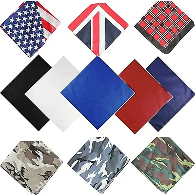 UNION GB USA FLAG PLAIN CAMO Bandana Head Neck Wrist Face Tie Mask Band Scarf  • £3.99