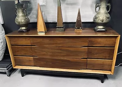 Exceptional Mid Century Modern American Walnut Dresser By Kent Coffey • $1200