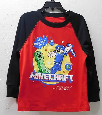 Mojang Jinx Minecraft Youth Long Sleeves Tee Shirt Small  Steve & Creeper • $13