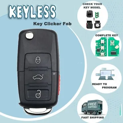 Replacement New Keyless Entry Remote Car Key Fob For Volkswagen 1K0 959 753 P • $13.79