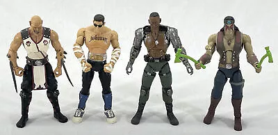 Lot Of 4 2005 Jazwares Mortal Kombat Figure Baraka Nightwolf Jax Johnny Cage • $159.99