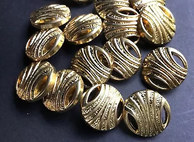 Plastic Golden Colour   Set Of 20 Light Buttons For A Suite Or Dress • $8.74