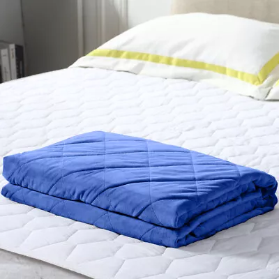 DreamZ 7KG Anti Anxiety Weighted Blanket Gravity Blankets Royal Blue Colour • $59.99