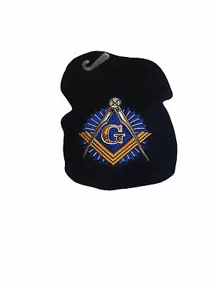 8  Dark Navy Blue Mason Masonic Symbol Snow Beanie Skull Cap Shadow WIN965 Hat • $7.77
