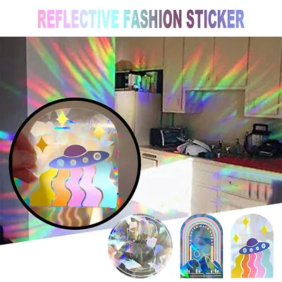 Rainbow Effect Window Stickers PVC Removable And Reusable Window Decals  AU • $13.99