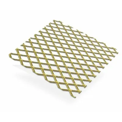 Gold Anodised Aluminium Mesh Grill (Diamond Shape) 500mm To 1000mm Lengths • £31.49