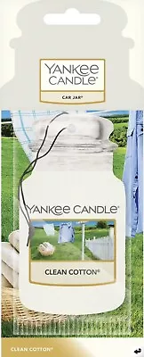 Yankee Candle Scented Car Jar® Clean Cotton® Up To 4 Weeks 12g 6.9cm X 8.1cm • £3.40