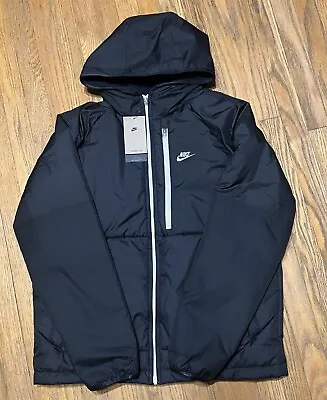 Nike Therma-FIT Legacy Hooded Jacket Black DD6857-010 Mens Size Large NWT • $85