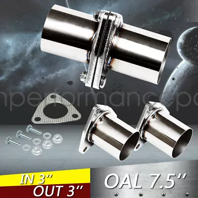 Exhaust Flange Quick Fix Repair Pipe Kit 3  OD 3-Bolts Universal Triangle • $29.98