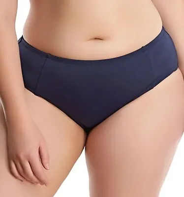 Elomi Bikini Brief Essentials Size 20 Midnight Blue Mid Rise Swim Bottom 7524 • $19.76