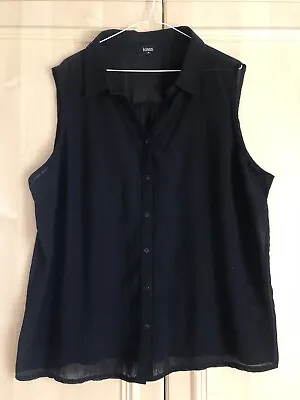 £10 • Buy Top 22 KLASS Black Embosed Voile Sleevless Shirt