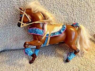 Vintage 1991 All American Barbie Star Stepper Horse With Accessories • $28.99