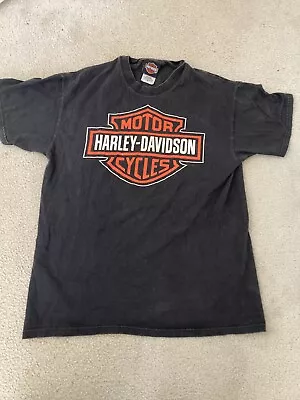 Harley Davidson Vintage Y2K 2001 T-Shirt Made In USA Medium Kosco New Jersey • $40