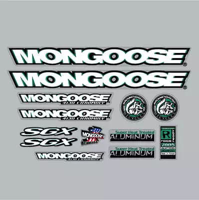Mongoose - 1997 SGX - For Green Frame - Decal Set - Old School Bmx • $88