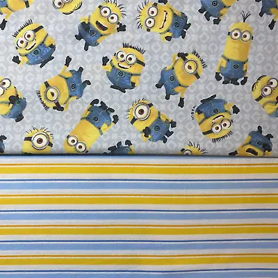 VIP & Quilting Treasures MINION DESPICABLE ME Fabric For Quilt Craft Sew Bundle • $15.95