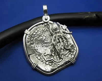 Extra Large Sterling Silver Replica Atocha Shipwreck Pirate Coin Piece Of Eight • $199