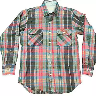 Vintage Flannel Arrow Sportswear Button Up Shirt Size Small • $23.80