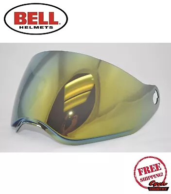 Bell Brand Mx-9 Adventure Helmet Front Face Shield Visor Dark Gold Mirror New • $64.95