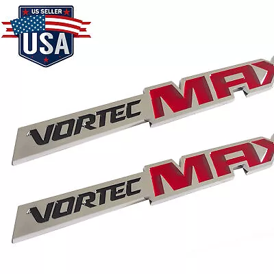 Chrome Red Vortec Max Fender Emblem Decal Badge Nameplate For Silverado Sierra • $13.88