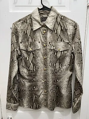 Vintage Versace Jeans Signature Python Print Shirt • $200