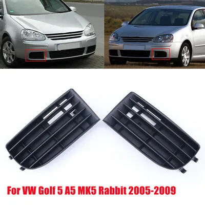 $23.64 • Buy 2Pcs Front Bumper Fog Lamp Light Grille Cover For VW Golf 5 A5 MK5 2005-2009