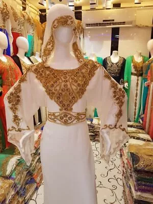 Dubai Kaftan Long Gown Moroccan Style Abaya Farasha Women Dress Maxi K109 • $69