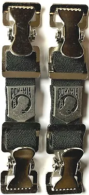 Pow*mia Military Motorcycle Boot Pants Strap Stirrup Heavy Duty Clip Made In Usa • $23.99