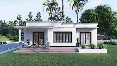 Modern House Home Building Plan 4 BedRoom 3 BathRoom With Garage & Free CAD File • $29.99