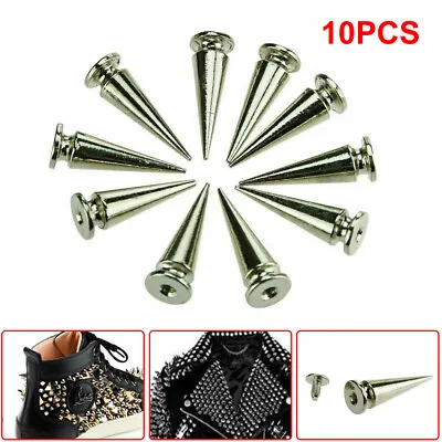 $7.59 • Buy 26mm Spots Cone Screw Metal Studs Leathercraft Rivet Bullet Spikes For Bags/Hats