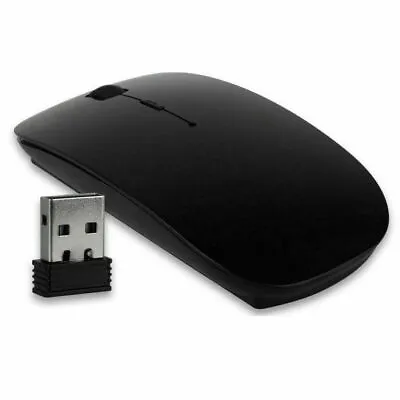 £3.29 • Buy 2.4GHz BLACK WIRELESS USB MOUSE SCROLL SLIM CORDLESS OPTICAL FOR MAC PC LAPTOP