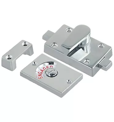 Bathroom Indicator Bolt Vacant Engaged Privacy WC Toilet Door Lock Satin Brass • $23.67