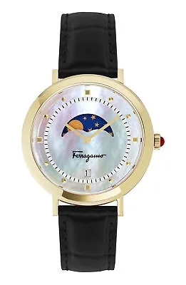 Ferragamo Women's SFUH00821 Logomania Moon Phase 36mm Quartz Watch • $505.42