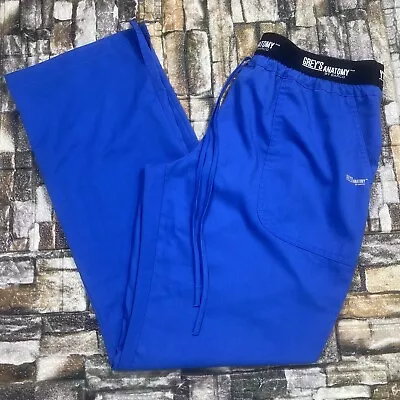 Grey’s Anatomy Active By Barco Scrub Pants L Large  Blue 3 Pocket Unisex • $12