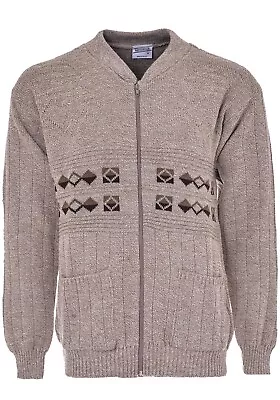 £14.99 • Buy Men's Classic Winter Grandad Zip-up Cardigan Knitwear Jumper Size S-5XL
