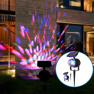 Solar Projector Light Laser Lamp LED Rotating Colorful Party Xmas Outdoor Garden • $15.99