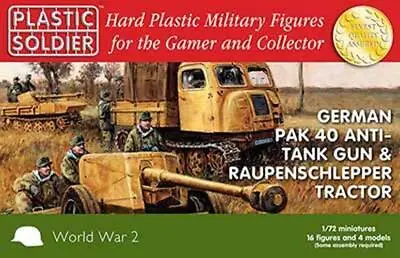 Plastic Soldier Company 1:72 WWII PAK 40 AND RAUPENSCHLEPPER Scale PSC WW2G20005 • £23.72