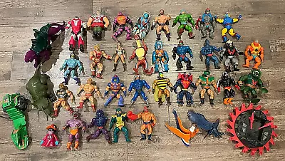 He-Man MOTU Lot Of 31 Action Figures + Other Accessories Vintage Used • $74.99