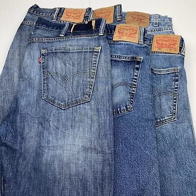 Lot Of 6 Levi's 505 Blue Jeans Men's Size 38x34 • $71.99