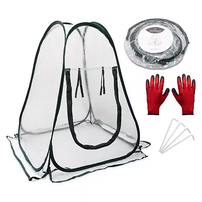 £15.99 • Buy Pop-Up Mini Greenhouse, Easy Access Window For Watering, FREE Garden Gloves
