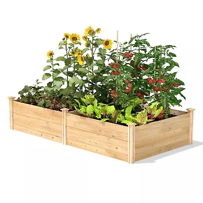 17-inch High Pine Wood Raised Garden Bed 4 Ft X 8 Ft - Made In USA • $371.36