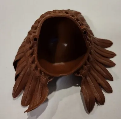 1960's-70's Auth Marx Johnny West Geronimo Brown Feather Head Dress Nice Cond • $1.99