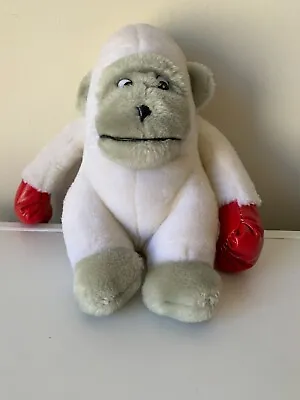 White Gorilla With Red Boxing Gloves - Plush - Elka Australia - Vintage -  25cm • $18.95