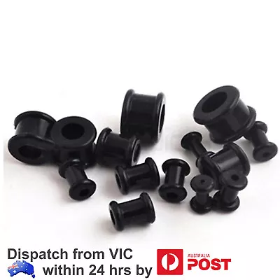 1-2pcs Silicone Tunnel Ear Stretcher Plug Flexible Body Piercing Jewellery 3-30m • $7.99