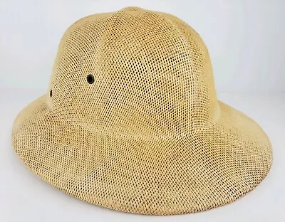 Vintage Dorfman Pacific One Size Adult Toyo Straw Safari Pith Sun Hat Helmet • $29.99