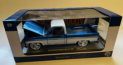 M2 Machines Squarebody Syndicate 1974 Chevrolet Cheyenne Super 10 SS01 Blue 1:24 • $79.95