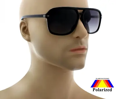 NWT Men Retro Aviator Polarized Sunglasses Bryson Rich Shades Square Frame • $10.95