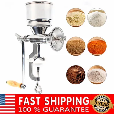 Manual Grain Mill Manual Coffee Grinder Corn Mill Seed Grinder Stainless Steel • $64