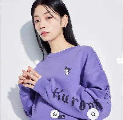 [UNIQLO] Sanrio Characters Sweatshirt (Long Sleeve) Purple Size XS ~ 3XL • $39.90