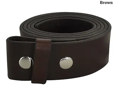 New Mens Adidas Snap On Belt Strap 100% Full Grain Genuine Leather Brown Sz 30  • $11.68
