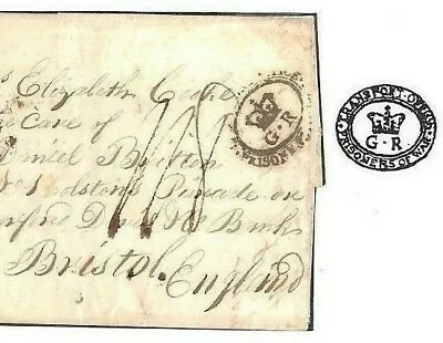 NAPOLEONIC WARS France 1813 Cover GB *TRANSPORT.. PRISONERS OR WAR* Bristol POW • £950